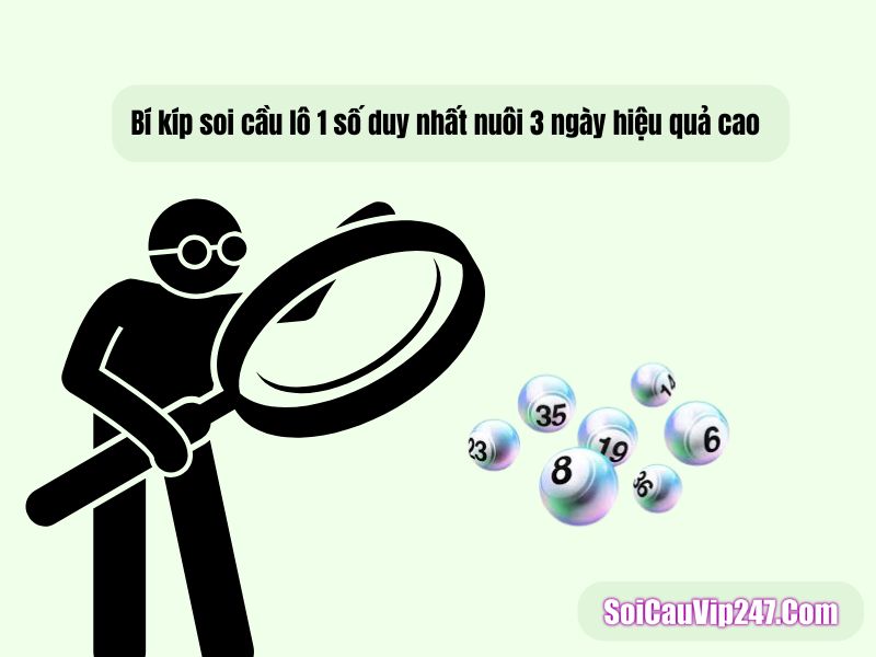 Bí kíp soi cầu lô 1 số duy nhất nuôi 3 ngày hiệu quả cao